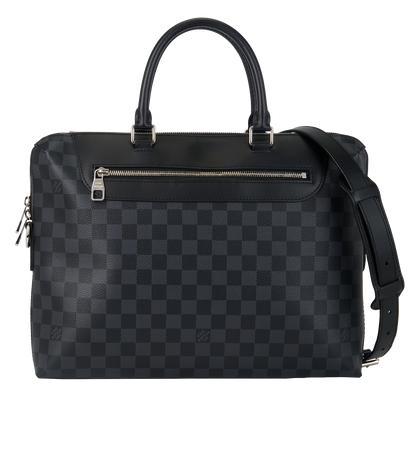 Porte Documents Jour, £895, Handbags, Black/Grey, Canvas, Front view